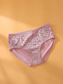 7 peças/Pacote Calcinhas Triângulo Respiráveis e Confortáveis com Estampa de Borboleta, Plus Size