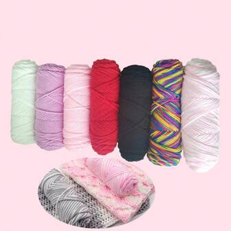 100G DIY Yarns For Crochet Handmade Sweaters Bags Caps Scarf Blanket.