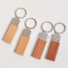 1pc Wooden Keychain Customized Texts Laser Engrave Name Numbers Keyring Gifts For Christmas Day - Multicolor - View 7