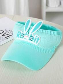 Viseira Infantil com orelhinhas Rabbit Leve e Confortável para Crianças com proteção solar - Verde - Visão 1