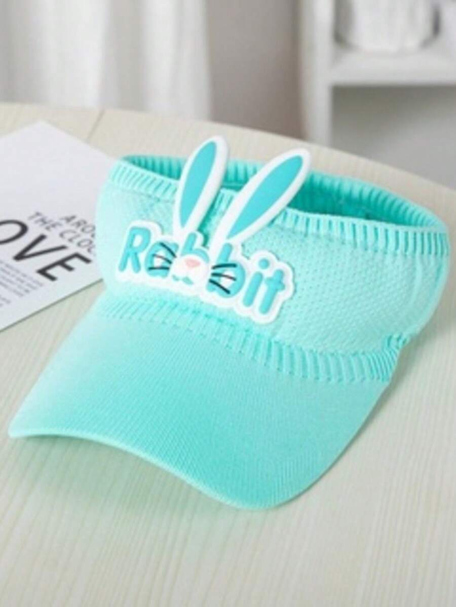 Viseira Infantil com orelhinhas Rabbit Leve e Confortável para Crianças com proteção solar - Verde - Visão 1
