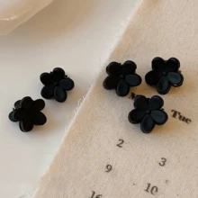 5 件迷你发夹，哑光花朵装饰迷你爪发夹，女士，轻巧方便，适合日常使用，迷你爪夹迷你发夹夹配件，适合女士女孩造型和固定头发，适合婴儿幼儿女孩装饰发髻细发（皇冠），碎发神圣额头编织发夹，公主头饰，刘海发夹，侧发卡最佳礼物情人节生日