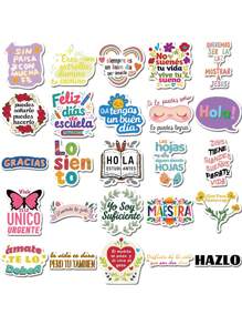 50 miếng dán hoạt hình Nhật Bản tinh tế động lực tiếng Anh DIY trang trí nhật ký cốc nước máy tính đàn guitar miếng dán chống thấm nước - Nhiều màu - Xem 6