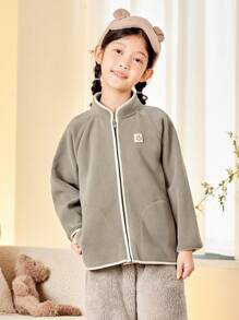 mini bala Boys' And Girls' Plush Homewear Jacket Baby Warm Outerwear Winter Collection