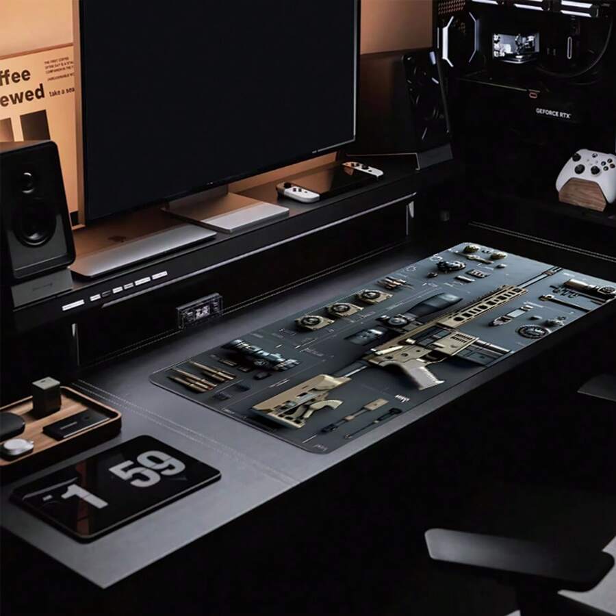 Tactical Gear Assault Equipment Design Mouse Pad, Extended Large Gaming