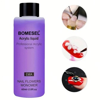 Nail Art Acrylic Liquid Monomer - 60ml/120ml Acrylic Professional Liquid Monomer Nail Extension Liquid Nail System Kit For Acrylic Nail Extension Quick Dry