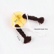 1 件可爱手工帽子仓鼠装饰花栗鼠豚鼠仓鼠配件小宠物长辫子帽子角色扮演帽鹦鹉宠物装饰圣诞节拍照道具派对用品 - 彩色 - 查看 2