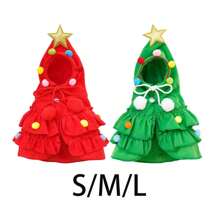 Trang phục hóa trang cho chó Giáng sinh, Quần áo cây thông Noel cho chó con, Mũ cho thú cưng, Tiệc cho chó mèo, Năm mới, Cosplay vui nhộn (SML, Xanh lá/Đỏ) - màu xanh lá - Xem 11