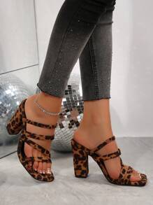 Mẫu sandal nữ La Mã mũi vuông đa năng mới cho mùa Xuân/Hè, sandal cao gót đế dày buộc dây cổ điển. - Nhiều màu - Xem 7