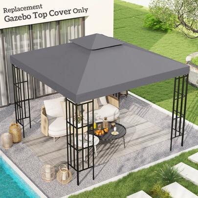 Outsunny 3 X 3(M) Gazebo Canopy Roof Top Replacement Cover Spare Part (TOP COVER ONLY)