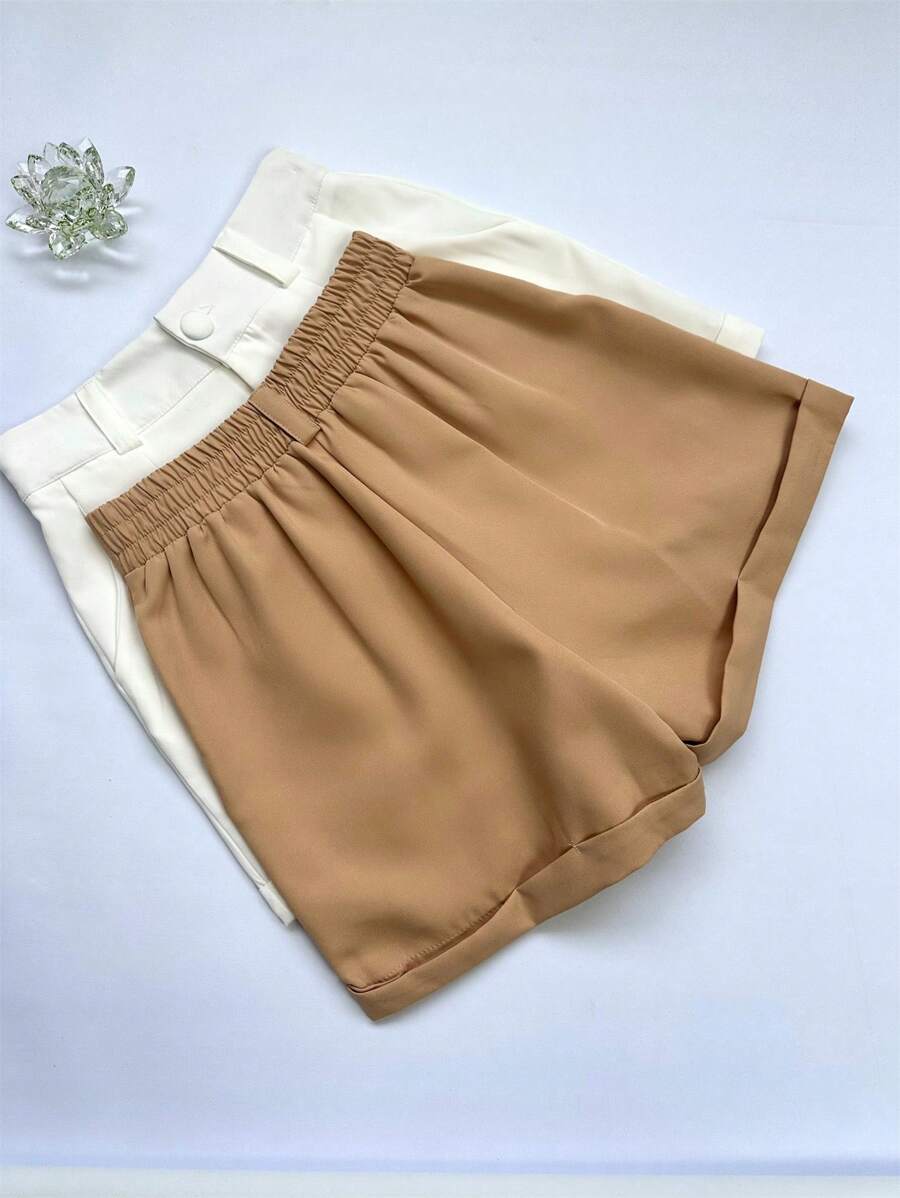 Women Shorts - Apricot - View 1