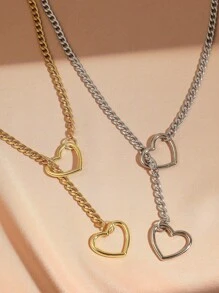 rakol 1 chiếc vòng cổ hình trái tim bằng thép không gỉ tối giản, thích hợp để phụ nữ đeo hàng ngày, không phai màu và không gây kích ứng - vòng cổ - Xem 11