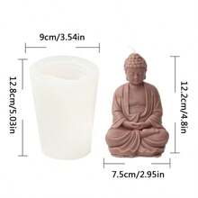 Buddha Themed Silicone Mold, Suitable For Aromatherapy Candles, DIY Soaps And Gypsum Sculptures - Craft Supplies Mold - White Silicone Mold - View 2