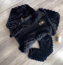 CHAMARRA  MANGA  DE  PELUCHE CON GORRO TONO HUMO - Gris - Ver 5