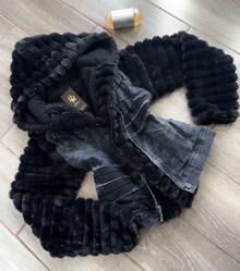 CHAMARRA  MANGA  DE  PELUCHE CON GORRO TONO HUMO - Gris - Ver 7