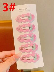 10个可爱粉色兔子发夹，刘海夹，侧边发夹，发饰，适合日常使用，爪夹，发卡，学生用品，粉色发夹，情人节配饰，头部配饰，发夹 - 粉色 - 查看 8