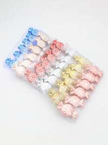 12 件迷你圣诞装饰球吊坠，礼盒有 9 种颜色可供选择，圣诞树吊坠装饰道具，派对商场橱窗房间场景布置，圣诞装饰用品 - 彩色 - 查看 3