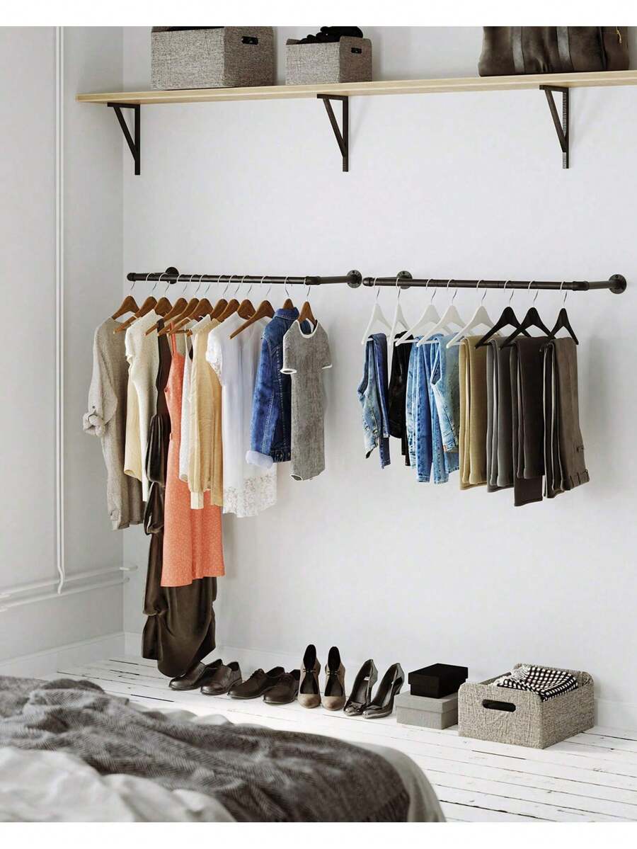 SONGMICS Fixed Clothes Drying Racks - ขนาดเดียวเหมาะกับสีดำทั้งหมด - ดู 1