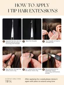 Human Hair Extensions I Tip Hair Extensions Nature Color Straight Human Hair Keratin Extensions Invisible Itip Human Hair Extensions