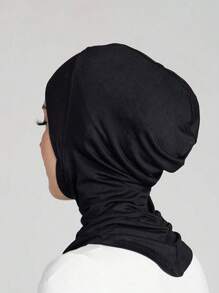 1/2件装女士莫代尔头巾内衬头巾颈部下巴遮盖伊斯兰弹力针织围巾帽子即时内衬头巾睡帽 - 女士頭巾帽 - 查看 3