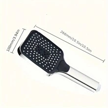 3速银色大面积淋浴喷头可用于3种模式，高品质高压淋浴喷头浴室配件家居浴室装饰