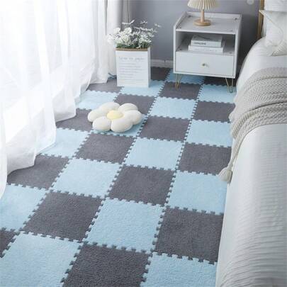 36 pièces Tapis de sol modulaires, carrelage à emboîtement puzzle tapis pour salon canapé, chambre à coucher et couloir
