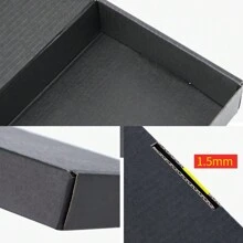 10pcs Black Corrugated Cardboard Boxes Postal Packaging Boxes Express Packaging Materials Airplane Box Gift Box Corrugated Box Express Box Packaging Box, - Black - View 4