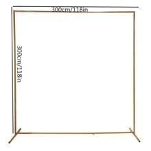 1 Set 3m*3m Golden Wedding Arch Support Frame, Square Metal Rectangular Arch Structure For Ceremony Party Decor Best Gifts - Gold - View 3