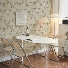 1pc 3m/10m Retro Floral Peel And Stick Wallpaper, Yellow Floral Design, 44cm Wide, Removable Vinyl Self-Adhesive Wallpaper Convenient For Home Decoration