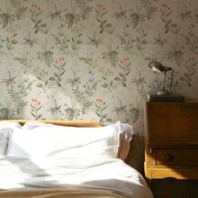 1pc 3m/10m Retro Floral Peel And Stick Wallpaper, Yellow Floral Design, 44cm Wide, Removable Vinyl Self-Adhesive Wallpaper Convenient For Home Decoration