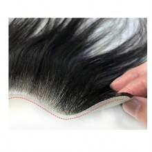 Ultra-Thin Natural Hair Toupee For Men - Invisible Seamless Frontal Hairline & Forehead Patch, Straight Hairpiece - Natural & Black - View 3