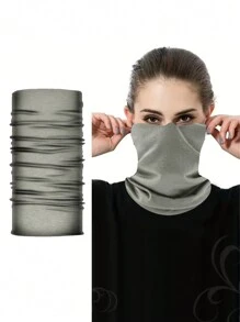 1 chiếc khăn quàng cổ mỏng nhẹ, thoáng khí, màu trơn, thích hợp cho mùa xuân hè - Băng đô đa năng chống tia UV cho các hoạt động thể thao ngoài trời & đạp xe, khẩu trang & khăn giữ ấm cổ. - Màu Xám nhạt - Xem 1