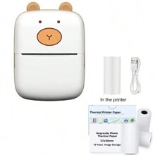 Mini Printer For IOS/Android/Tablet, BT Mini Thermal Printer Portable With Thermal Paper, Inkless Photo Printer For Study Notes Journal Memo Picture - Multicolor - View 11
