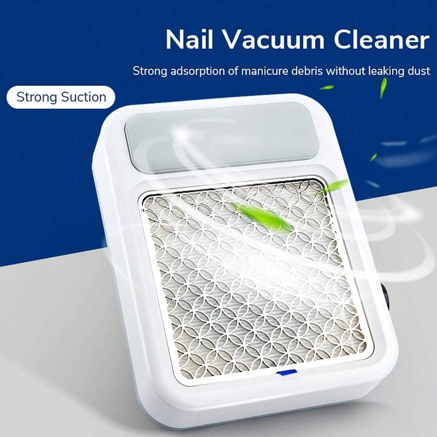 電動美甲除塵器,1入組/台強大動力和強大吸力一鍵式白色美甲除塵器,配有一個濾網用於美甲機,強大低噪音真空風扇通風排放器,可除去指甲,亞麻釘和凝膠指甲打磨產生的灰塵,是美甲沙龍和家用的完美工具,也是美容禮品的最佳選擇 - 粉色 - 查看 1