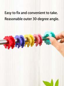 1/5 piezas Pinza anti-viento simple, fijador de secadora/bastidor de ropa de silicona antideslizante para uso doméstico, para colgar ropa interior y prendas - Multicolor - Ver 3