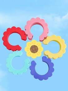 1/5 piezas Pinza anti-viento simple, fijador de secadora/bastidor de ropa de silicona antideslizante para uso doméstico, para colgar ropa interior y prendas - Multicolor - Ver 7