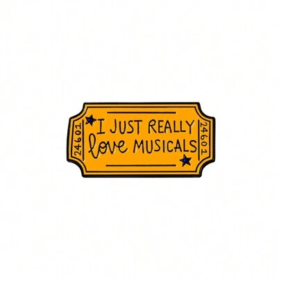 I JUST REALLY LOVE MUSICALS Enamel Pin Custom Decorative Brooches Ornaments Lapel Bag Badges Jewelry Gifts Pin Pin For Clothes Bag Charm School Kpop Backpack Teacher Supplies Bag Charms Cute Office Accessories Shirts Jacket Christmas Halloween Autumn-Winter Accessories,Suitable For Teens, Youth,Men,Casual, Outdoor, Athletic, Vacation, Graduation Gifts, Birthday, Daily Wear Clothes Pin Funny Teacher Gifts