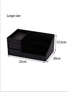 Drawer Type Desk Makeup Box, Dormitory Organizer Plastic Storage Rack, Cosmetic Skincare Dresser Desktop Storage Box - Multicolor - View 11