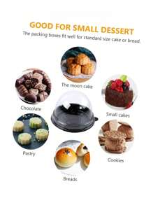 50 hộp đựng bánh mini trong suốt có nắp, khay đựng bánh cupcake tròn, hộp đựng lòng đỏ trứng bằng nhựa, hộp đựng bánh trung thu hình vòm, hộp đựng kẹo sô cô la, hộp đựng đồ nướng, dụng cụ nướng nhà bếp, đồ dùng nhà bếp, tiệc cưới Giáng sinh, (màu đen) - màu đen - Xem 6