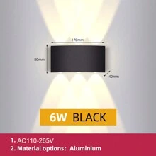CANMEIJIA LED 壁灯，户外防水花园照明，高流明 3000/4000/6500K 壁灯，铝/塑料防水 IP65，85V-265V 适用于户外阳台/楼梯/街道/室内/花园/客厅/浴室/厨房/卧室/走廊 - 望遠鏡壁燈 - 查看 26