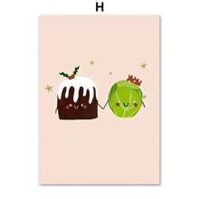 墙壁艺术帆布画圣诞快乐树礼物圣诞猫北欧海报和印刷品墙壁画适用于客厅家居装饰 - 彩色 - 查看 11