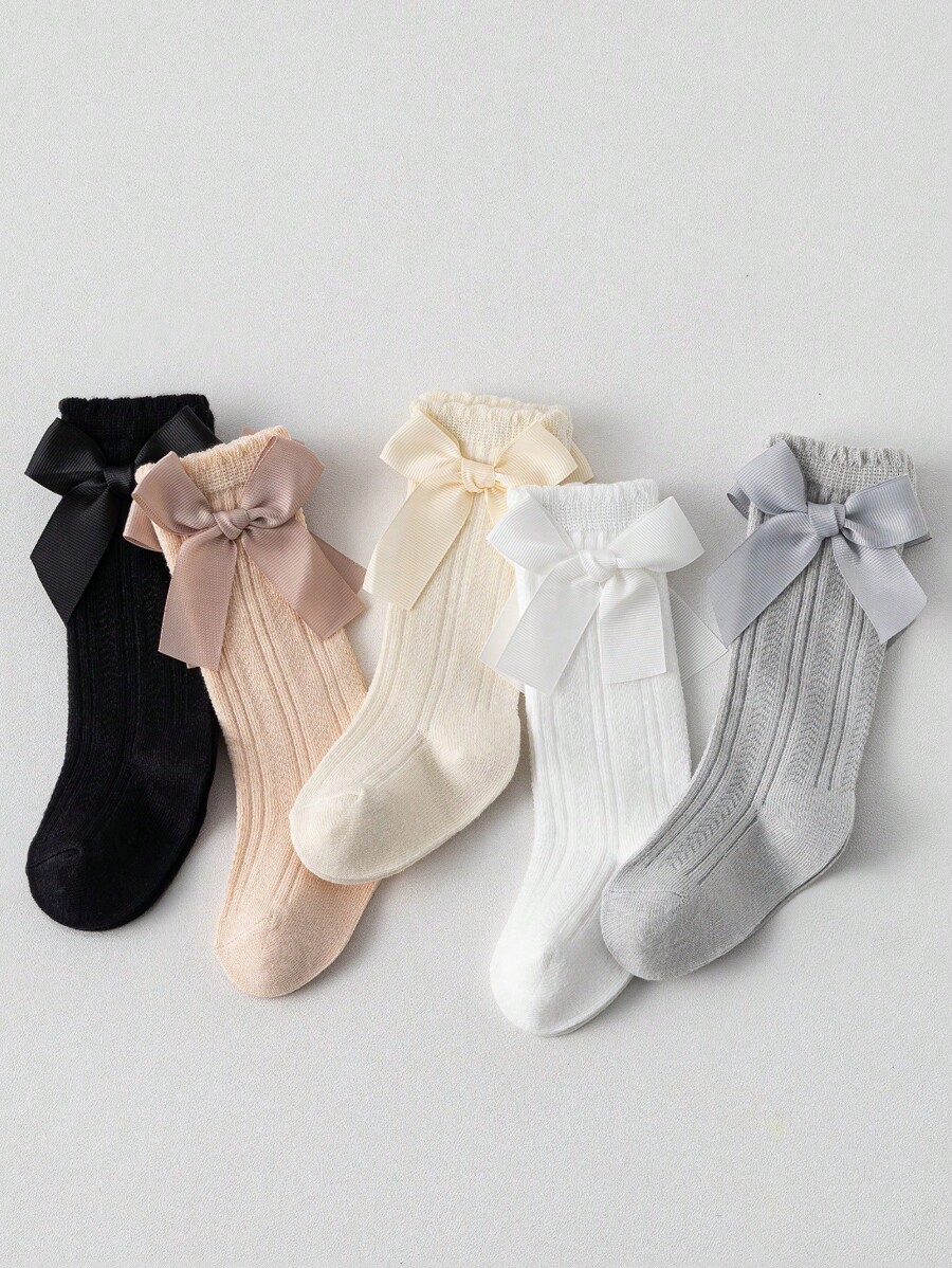 3双/1双儿童连裤袜新生儿春秋宝宝连体袜打底裤女童连裤袜蝴蝶 - 彩色 - 查看 1