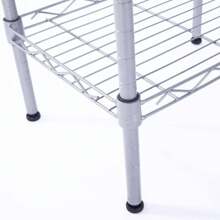Rectangle Carbon Steel Metal Assembly 4-Shelf Storage Rack - White - View 6