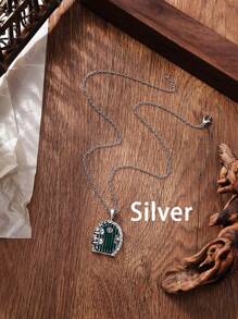 The Hobbit Door Charm Necklace In A Hole In The Ground There Lived A Hobbit Necklace - Gold - View 5