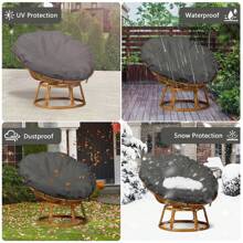 1pc Waterproof Papasan Seat Cover Only, Protects 44in To 47in Cushions From Pet Scratches And Stains, Machine Washable, Zippered, And Easy To Clean - Perfect For Indoor And Outdoor Use