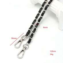 120cm Long PU Leather Bag Strap For Crossbody Shoulder Bag Strap Replacement Accessories For Handbags 8mm Wide Bag Chain