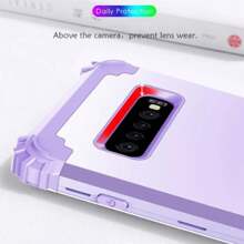 Funda impermeable con protector de pantalla extremadamente resistente, resistente a los golpes, cuerpo completo, cubierta de sellado impermeable para Gal -axy S10, - Morado - Ver 4