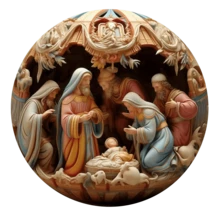 12 件/套木制基督教圣经故事装饰品、2D 和 3D 耶稣降生、迎婴派对、生日、节日派对装饰品、圣诞节