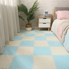 10 tấm thảm khảm, thảm nhung trang trí màu trơn cho phòng khách, phòng ngủ, thảm trải sàn - Nhiều màu - Xem 17