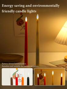 LED Creative Novelty Bullet-Shaped Colorful Electronic Candle Lamp Decoration Light, For Halloween, Parties, Gatherings With Friends - Multicolor - View 3